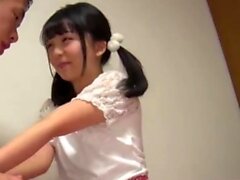 Japanese asian teen gives rimjob and fingers ass