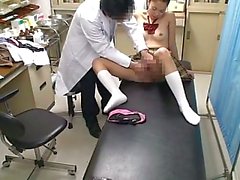 Japanese teen sucks doctor cock