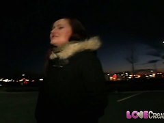 Love Creampie Her pussy drips with cum after sex in car