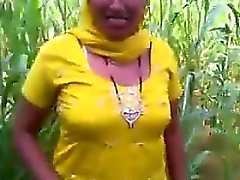 Indian Flashing Her Privates Outdoors