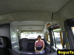 Spex taxi babe facialized after sucking cock