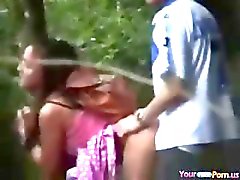 Voyeur Busts Teens Fucking In The Forest