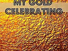 My gold celebrating
