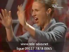 Female magician gets totally naked on stage tele-sexo 09117 7878 00