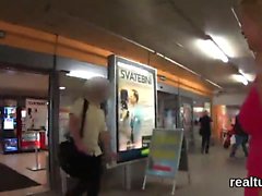 Attractive czech teen gets seduced in the mall and pounded i