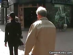 Older guy is sex slave to two dirty