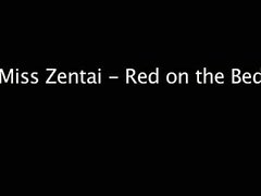 Miss Zentai Masturbates in red Zentai Catsuit