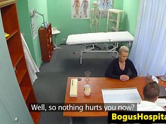 Busty hospital babe pussypounded by doctor