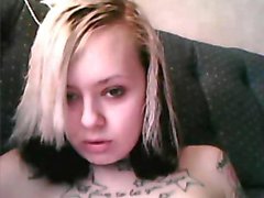 emo slut teen showing off naked on webcam