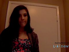 hot brunette gets fucked by casting agent