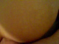 gf takes 9 inches deep in her ass, anal in front of mirror