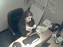 My Secretarie Masturbation at the office