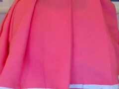 Babe in Sailor Moon Dress Fucks her Pussy