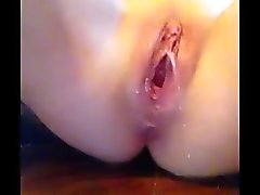 Woman fingering and squirting