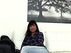Tanned milf hard fucked on casting