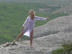 Harmony Y Strips, Dances and Spreads her Legs in the Wild! - Full Video