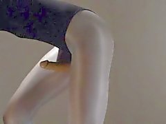 woman love masturbating with strap om