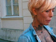 german skinny blonde tattoo milf at public pickup date