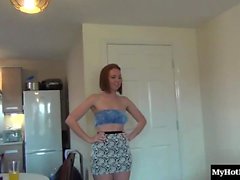 Candi Blows is an amateur curvy red head with a big round as