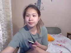 Asian girlfriend POV blowjob