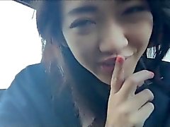 Sexy Asian Amateur Masturbating in the Car