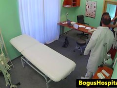Euro amateur pussylicked and fucked by doctor