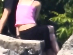 Outdoor fucking and sucking from reality aussie couple