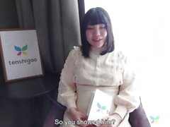 'Japanese amateur Ryo with her sexy white bra and panties comes to our hotel room for job interview'