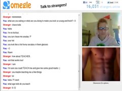 Omegle TEACHER get naked and masturbate