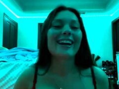 Big boob brunette masturbates on webcam