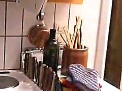 Amateur couple fuck in the kitchen