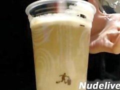 GIRL MASTURBATING AND SQUIRTING IN A McDONALD`S BOOTH