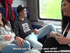 Foursome Sex in Public TRAIN