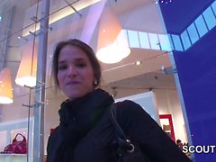 Young Czech Teen fucked in Mall for Money by 2 German Boys