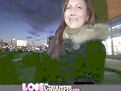 Love Creampie Her pussy drips with cum after sex in car