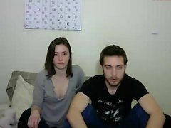 Petite young brunette has her boyfriend fucking her snatch