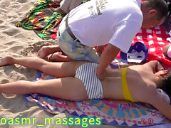 Massage long, amateur massage long, beach massage