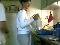 House wife gets fucked in kitchen