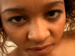 Wild haired young black girlfriend Brooklyn Carter
