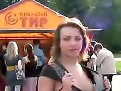 Flashing Tits And Pussy In Public
