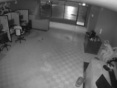 (Security camera) Secratry fucks her boss.