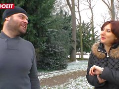 LETSDOEIT - Amateur German Wife Seduced In The Park And Fucked At Home