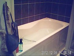 sarad relaxing in bathtub