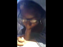 Black girl suck her white boyfriend in car