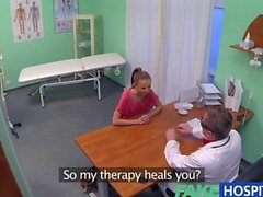 FakeHospital Hot Brunette Patient returns craving the doctors big cock