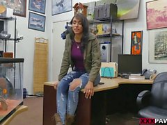Jessi wild office sex with a pawn man