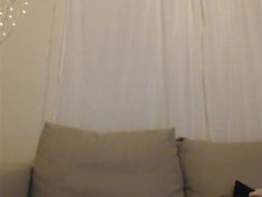 Skinny Asian girl toys creampie pussy on webcam