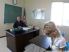 Nice Nerdy blonde schoolgirl about to get fucked