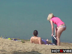 Voyeur, beach couple, recent