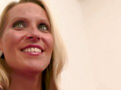 real amateur casting with german blonde milf